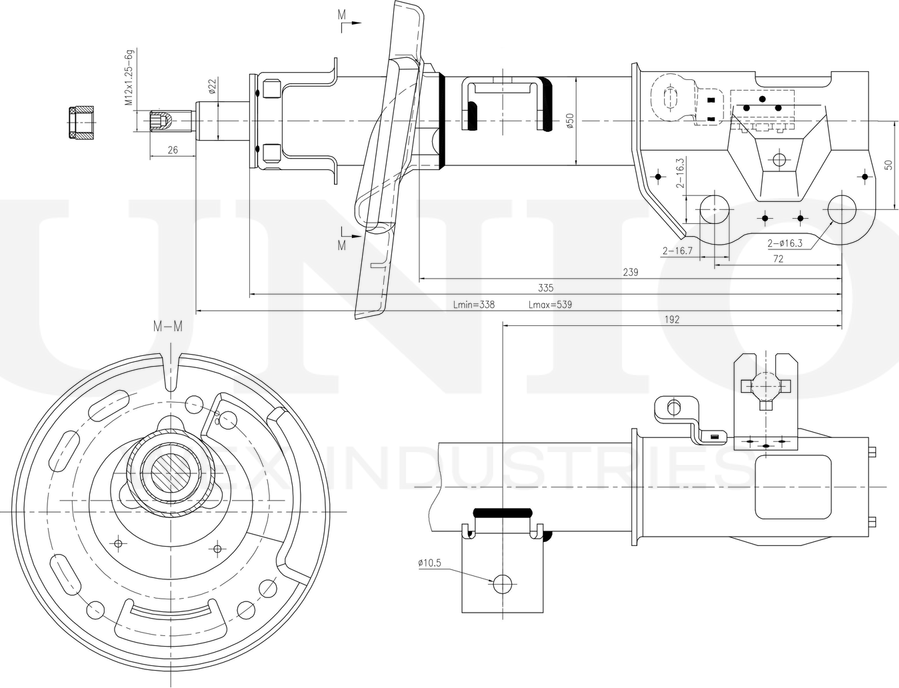 Амортизатор подвески (Unio). Артикул SAB-10266