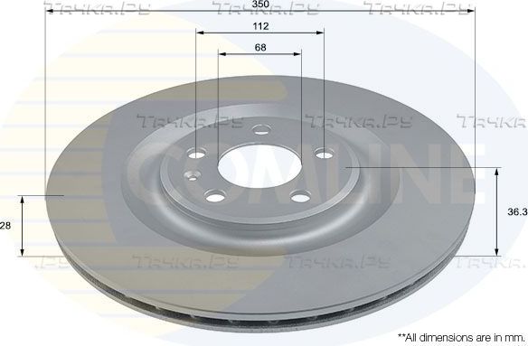 Тормозной диск Comline Comline задний для Audi A8 IV (D5) 2017-2026. Артикул ADC2963V