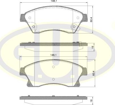 Тормозные колодки G.U.D.. Артикул GBP880168