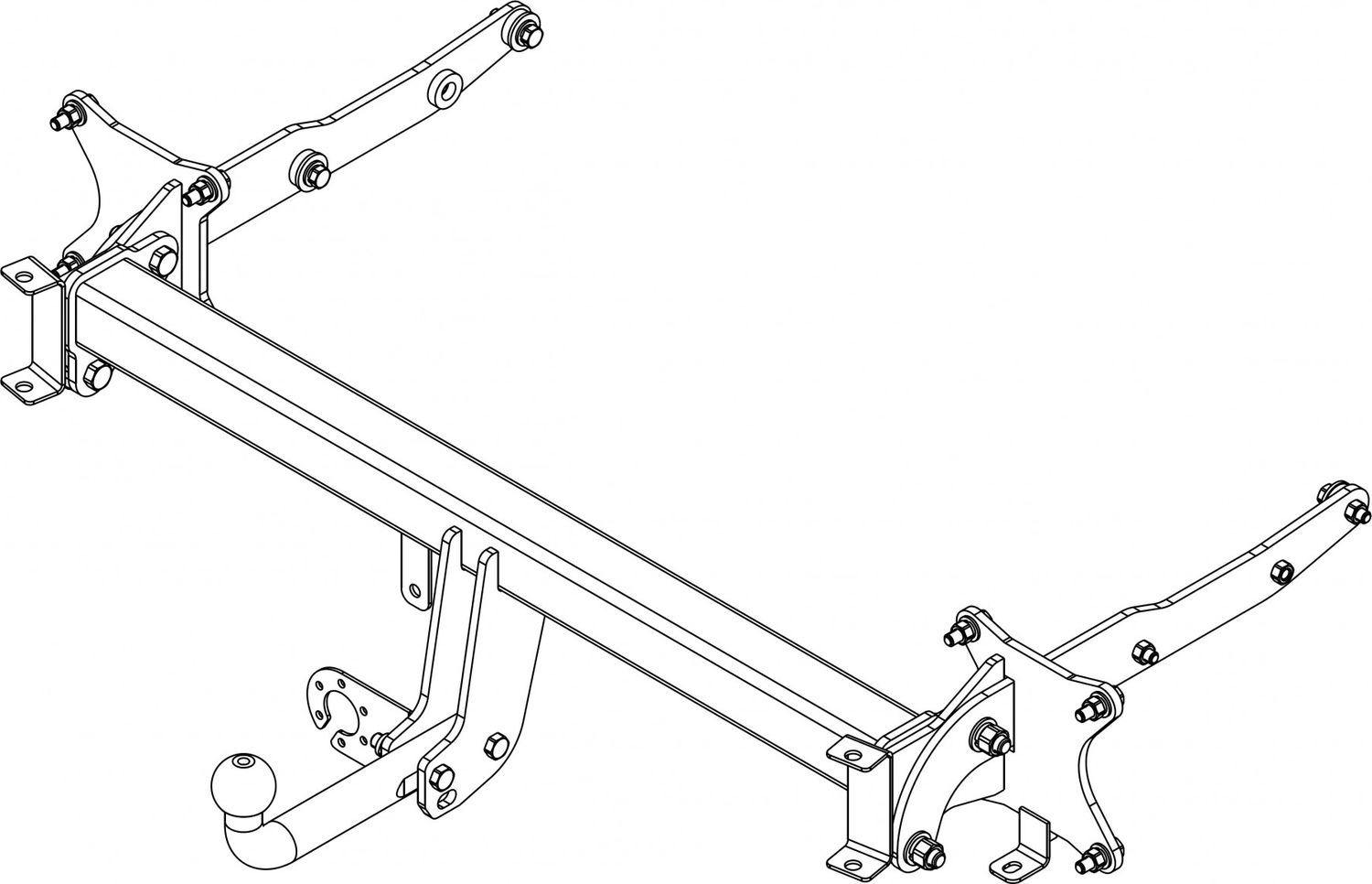 Фаркоп AvtoS для Mercedes-Benz GLS-Класс x166 2015-2019. Артикул MB 07