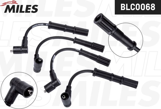 Высоковольтные провода (провода зажигания) (комплект) Miles для Ford KA II 2008-2016. Артикул BLC0068