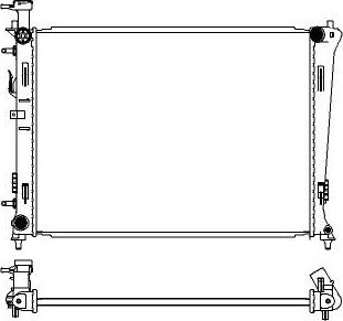 Радиатор охлаждения двигателя Sakura. Артикул 3451-1016