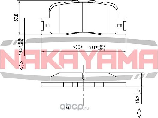 Колодки тормозные (Nakayama). Артикул HP8409NY
