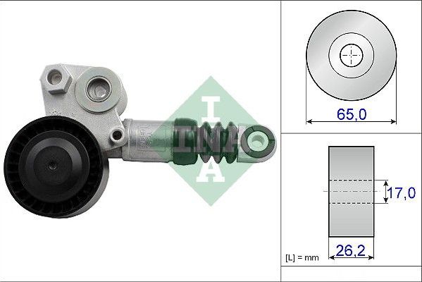 Натяжной ролик (натяжитель) приводного клинового зубчатого ремня Ina. Артикул 534 0436 10