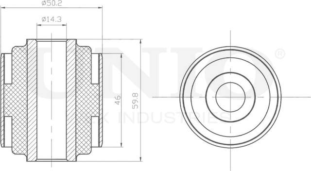 Сайлентблок рычага подвески (Unio). Артикул RMP-20380