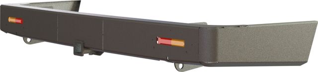 Бампер силовой задний STC для Toyota Land Cruiser 200 2008-2015 с квадратом под фаркоп и дублирующими фонарями. Артикул STC-TLC200/08-BR-L1