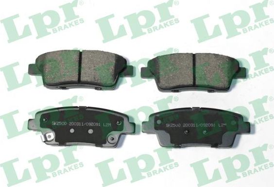Тормозные колодки LPR задние для Kia Quoris I 2013-2015. Артикул 05P2091