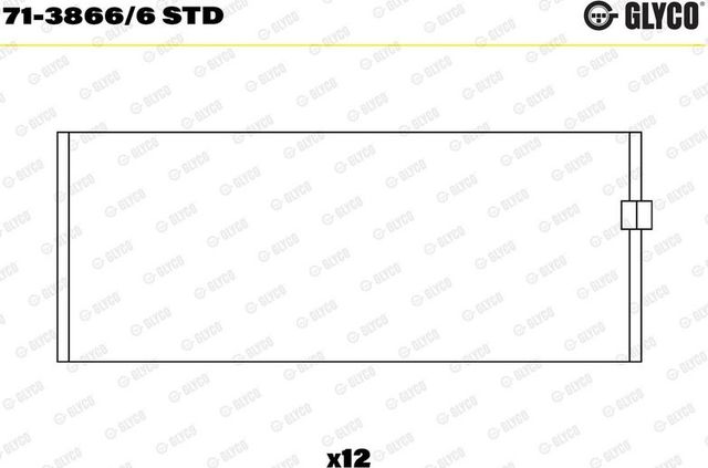 Вкладыши шатунные Glyco для DAF XF 95 1997-2006. Артикул 71-3866/6 STD