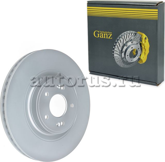 Диск тормозной передний с покрытием (Ganz). Артикул GIJ06268