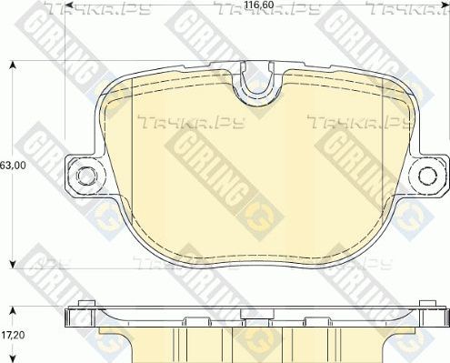 Тормозные колодки Girling. Артикул 6118241