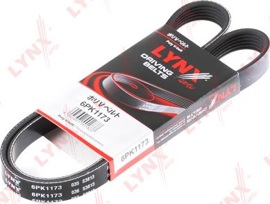 Приводной ремень поликлиновой LYNXauto. Артикул 6PK1173