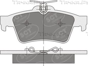 Тормозные колодки SCT-Germany задние для Jaguar XJ IV (X351) 2009-2026. Артикул SP357