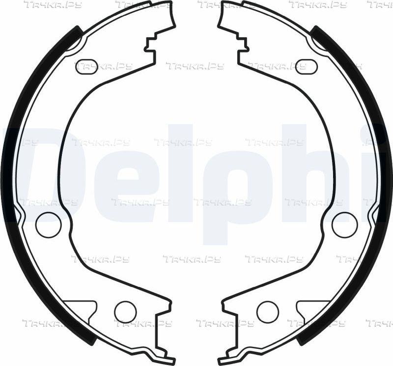 Тормозные колодки (стояночная тормозная система) Delphi. Артикул LS2001