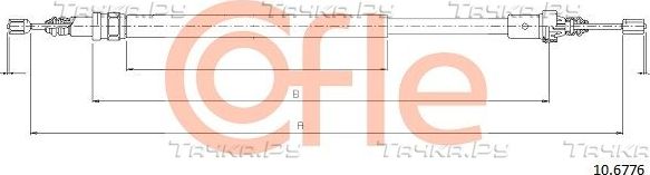 Трос ручника (тросик ручного тормоза) Cofle. Артикул 92.10.6776