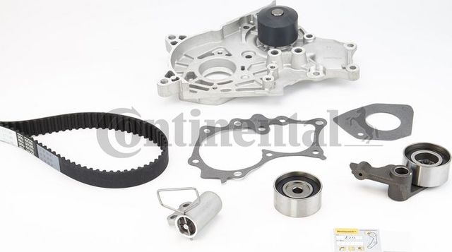 Помпа (водяной насос) с комплектом ремня ГРМ ContiTech для Toyota Corolla E120, E130 2004-2007. Артикул CT1043WP2