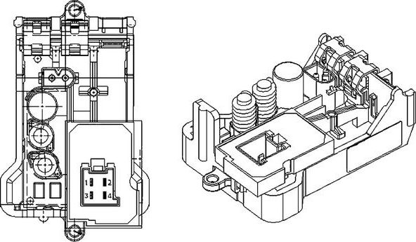 Регулятор и резистор вентилятора кондиционера Mahle Premium. Артикул ABR 8 000P