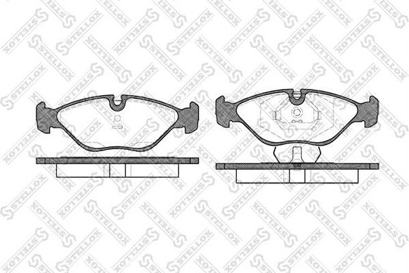 Тормозные колодки Stellox передние для Saab 9000 I 1984-1998. Артикул 330 000-SX