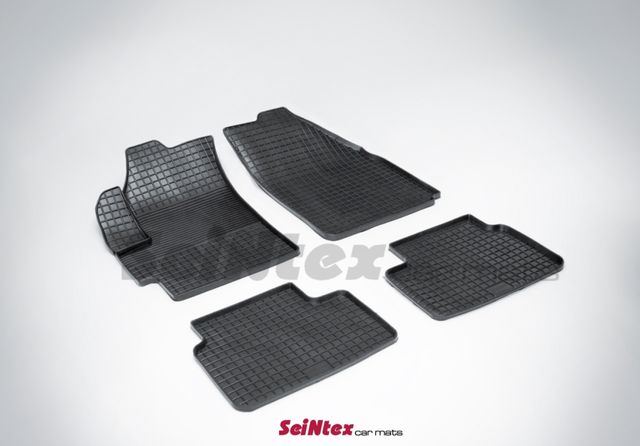 Коврики резиновые Seintex с узором сетка для салона Daewoo Matiz 2000-2026. Артикул 00178