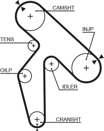 Ремень ГРМ Gates PowerGrip™ для Renault Laguna I 1993-2001. Артикул 5391XS