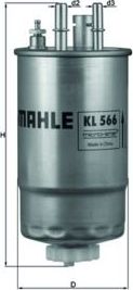 Топливный фильтр Mahle для Fiat Qubo I 2008-2026. Артикул KL 566