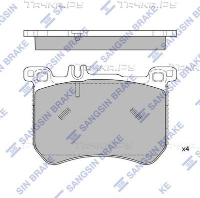 Тормозные колодки Sangsin Hi-Q передние для Mercedes-Benz SL-Класс VI (R231) 2012-2026. Артикул SP1961