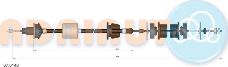 Трос сцепления Adriauto. Артикул 07.0146