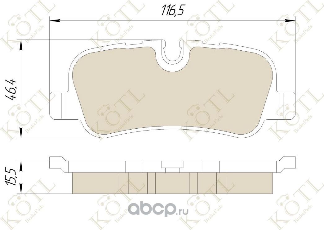 Колодки тормозные дисковые задние к-т LAND ROVER DISCOVERY 2.7TD/4.4 04>/RANGE R (Kotl) Kotl. Артикул 1632kt