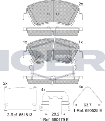 Тормозные колодки Icer. Артикул 182035-233