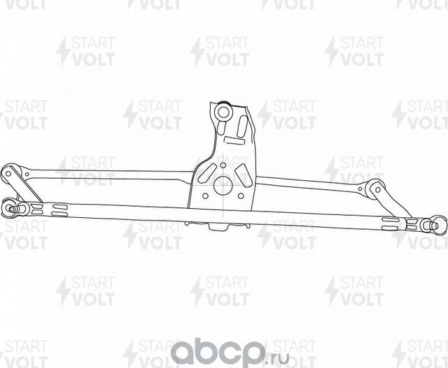Трапеция стеклоочистителя (дворника) StartVOLT передний для Fiat Doblo II 2010-2026. Артикул VWA 1631