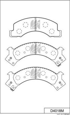 Тормозные колодки MK Kashiyama. Артикул D4018M