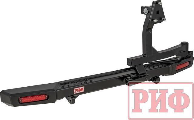 Бампер силовой РИФ задний с фонарями, калиткой, возможностью установки фаркопа, лифт 65 мм для УАЗ Буханка 3741, 3909, 2206, 3962 1990-2026. Артикул RIF452-22225