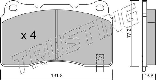 Тормозные колодки Trusting передние для Tesla Model X I 2015-2026. Артикул 297.8
