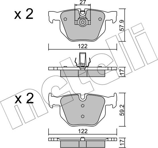 Тормозные колодки Metelli. Артикул 22-0644-0