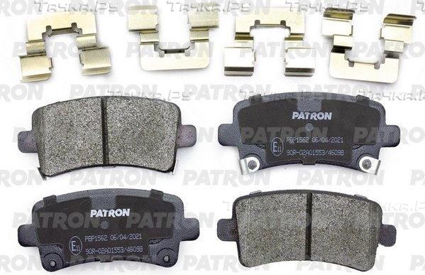 Тормозные колодки Patron задние для Opel Insignia I 2008-2017. Артикул PBP1562