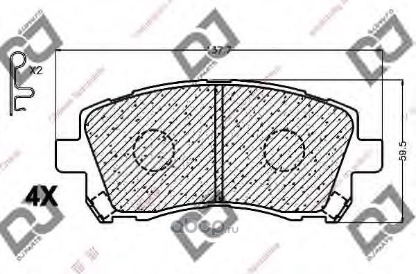 Колодки тормозные (DJ Parts). Артикул BP1038