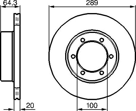 Тормозной диск Bosch передний для Toyota 4Runner II 1990-1991. Артикул 0 986 478 453