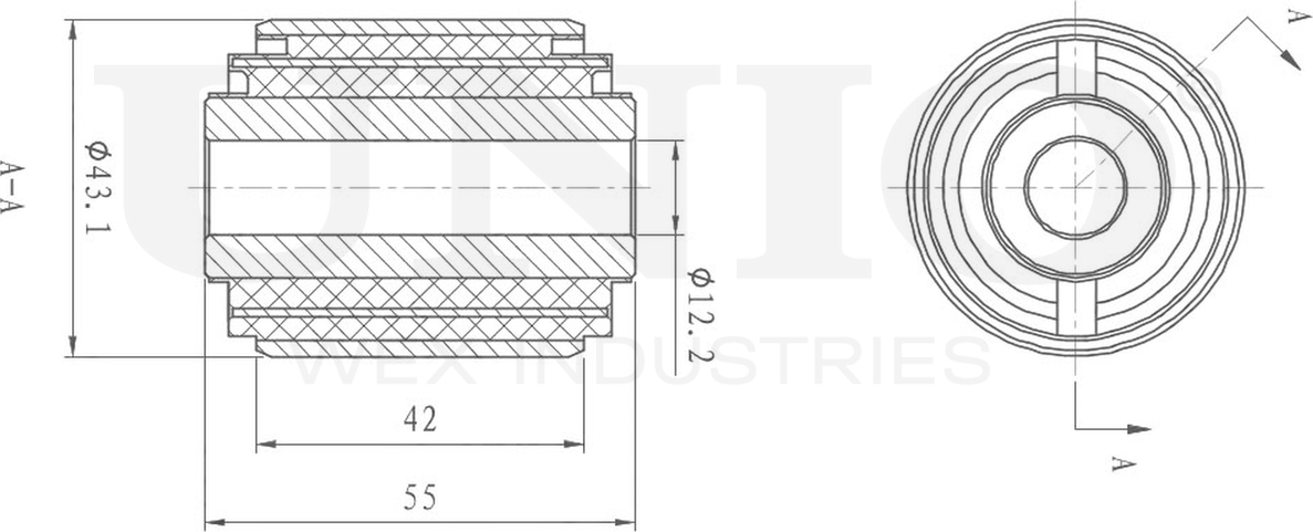 Сайлентблок рычага подвески (Unio). Артикул RMP-20223