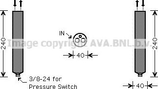 Осушитель кондиционера AVA (алюминий). Артикул DND267