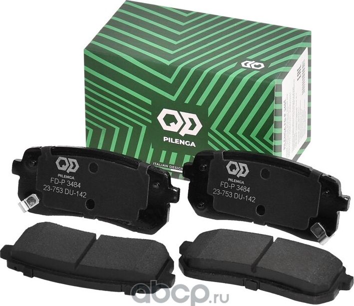 Колодки тормозные дисковые задние (Pilenga). Артикул FDP3484