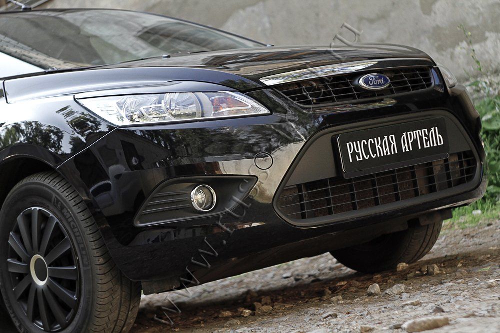 Накладки Русская Артель на передние фары (реснички) для Ford Focus II 2008-2011. Артикул REFF-004900