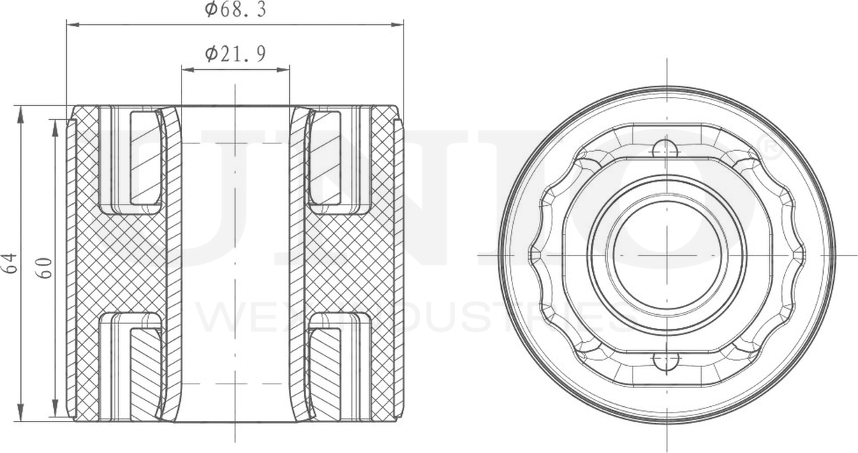 Сайлентблок рычага подвески (Unio). Артикул RMP-20350