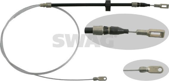 Трос ручника (тросик ручного тормоза) SWAG. Артикул 10 92 7974