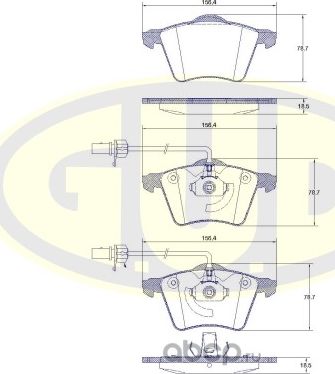 Тормозные колодки G.U.D.. Артикул GBP072102