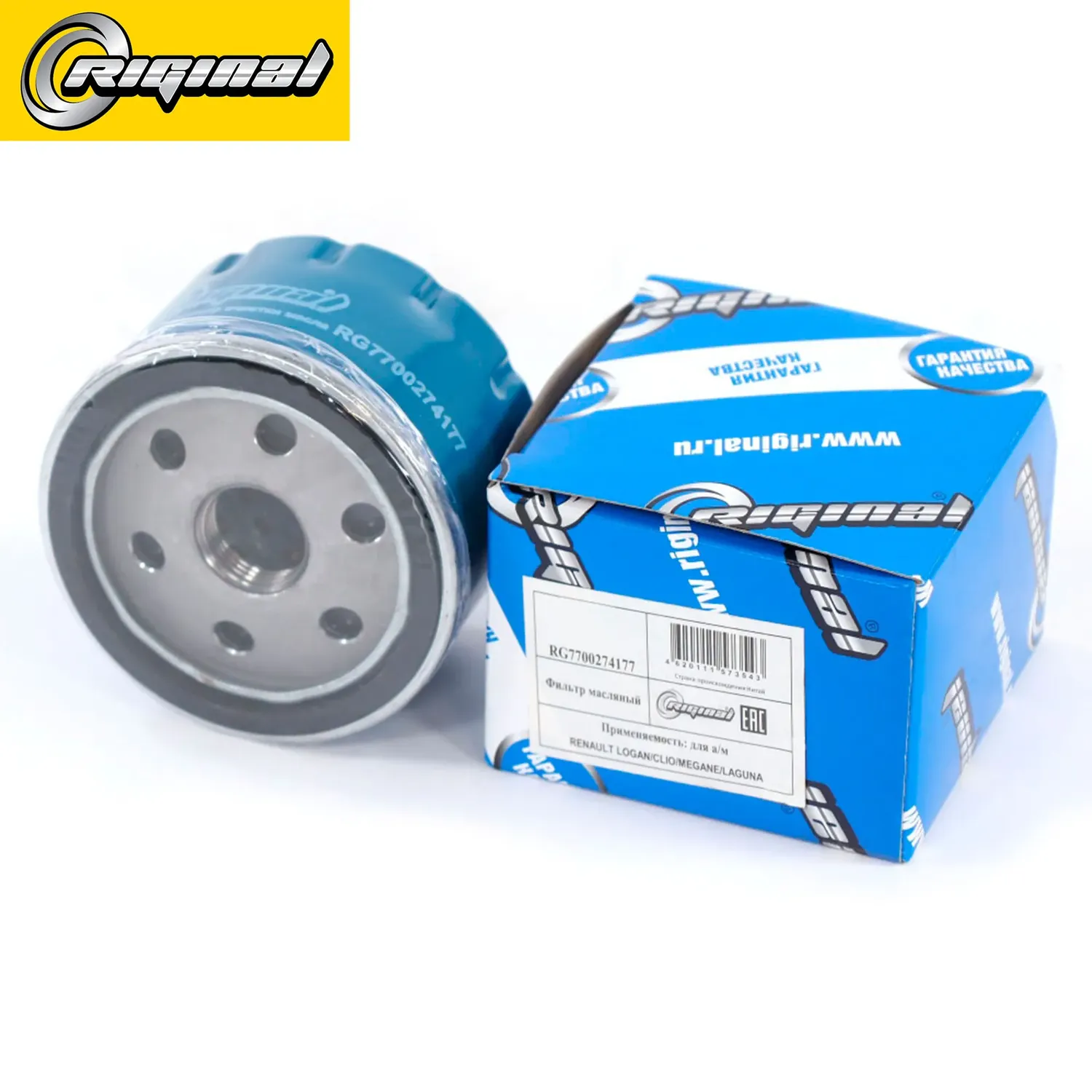 Фильтр масляный RENAULT LOGAN/CLIO/MEGANE/LAGUNA Riginal Riginal. Артикул RG7700274177