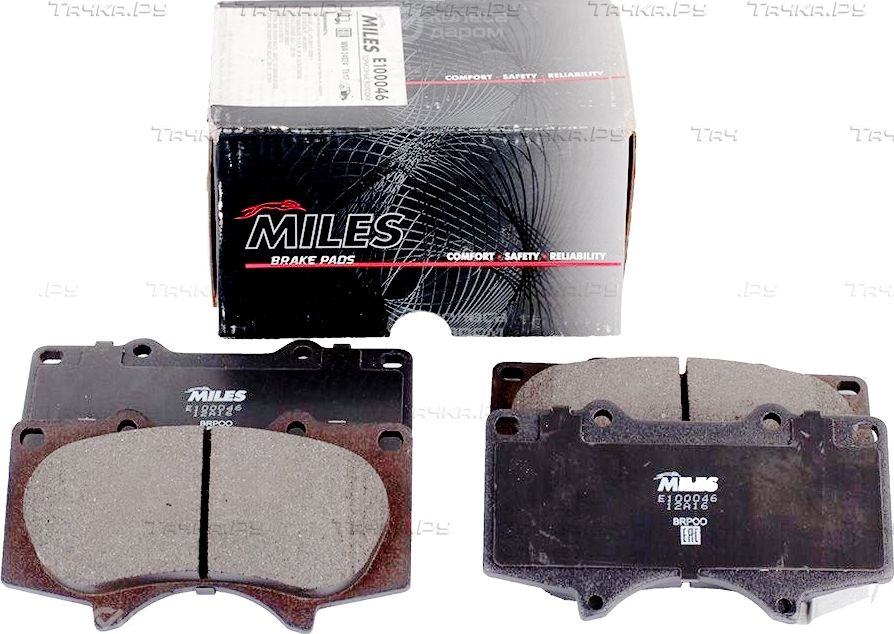 Тормозные колодки Miles (Semi-Metallic) для Toyota 4Runner IV 2002-2009. Артикул E100046