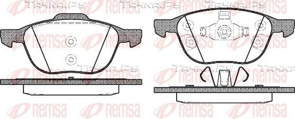 Тормозные колодки Remsa передние для Volvo C30 I 2006-2012. Артикул 1082.30