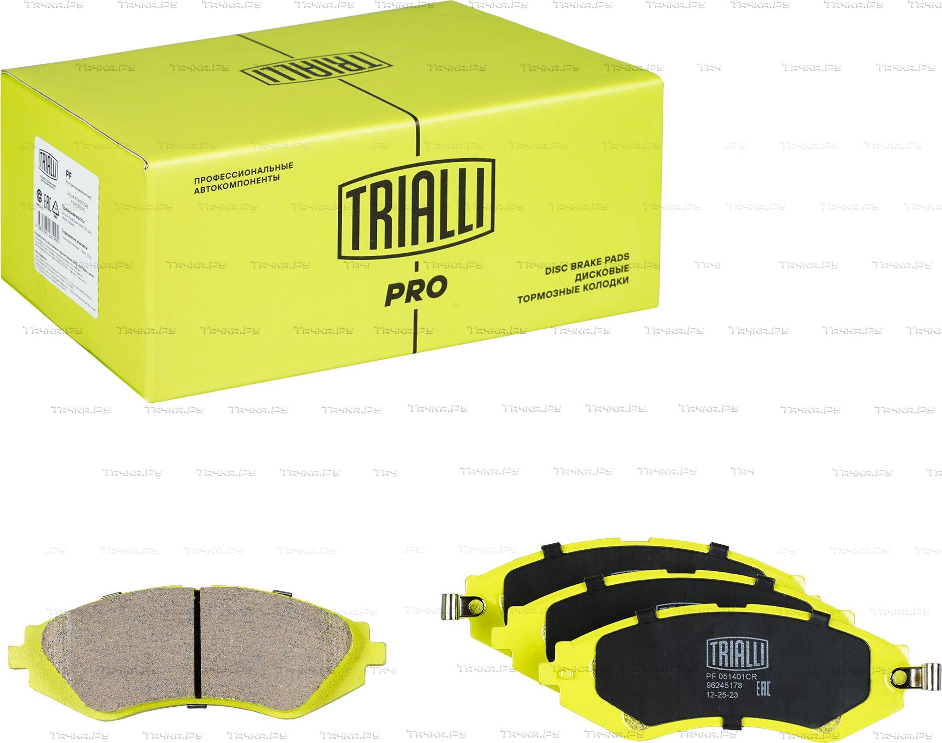 Тормозные колодки Trialli (Керамика) передние для Daewoo Nubira III 2003-2004. Артикул PF 051401CR