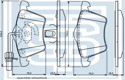Колодки тормозные передние (Starke). Артикул 173501