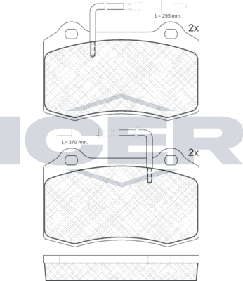 Тормозные колодки Icer для Peugeot 406 I 1997-2004. Артикул 181211
