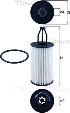 Масляный фильтр Mahle. Артикул OX 814D